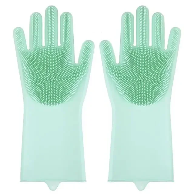 Pet Grooming Cleaning Gloves Dog Cat Bathing Shampoo Glove Scrubber Magic Dishwashing Cleanner Sponge Silicon Hair Removal Glove
