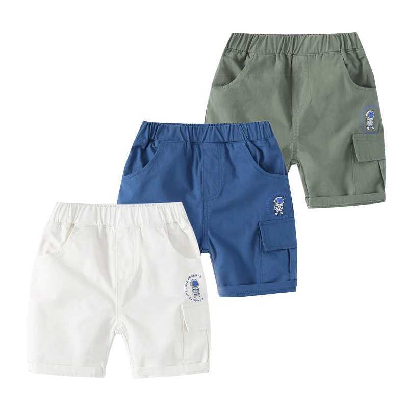 Boys Summer Shorts Children Knee Lenth Beach Pant Cotton Elastic Waist Toddler Trousers Kids Clothes W241227