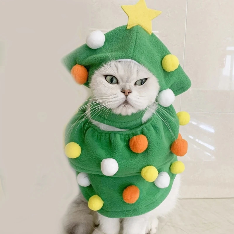 Funny Outfit Christmas Tree Costume for Dogs Pet Holiday Accessories Halloween Suitable for Cats and Dogs Po Props 241225