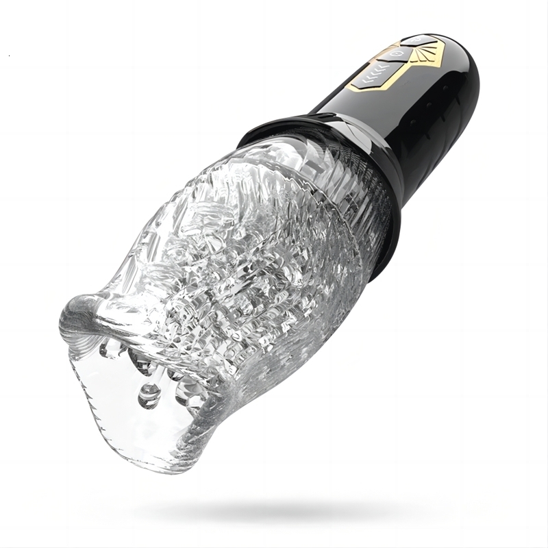 Masturbator Tornado 10 Vibration 5 Rotation Transparant Sleeve Oral Sex Delay Endurance Masturbation Cup Toys 18 w241226