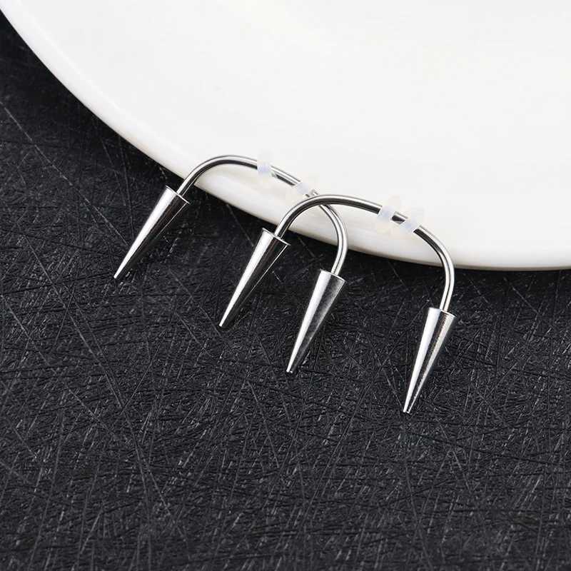 1PC Dracula Steel Piercing Jewelry Stainl Steel Septum Piercing Bo Decorations Vampire Fangs Zombie Teeth W241227