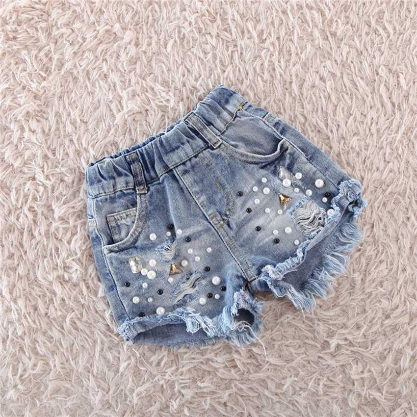 New 3 4 5 6 7 8 9 10 12 Years Kids Girls Summer White Pink Blue Black Denim Cowboy Shorts For Boys School Short Pants W241227