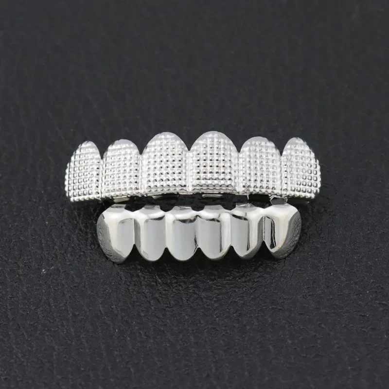 1 set of Hip Hop Grillz Gold Plated Grills Rock Grillz Cs Crystal Teeth Cs Halloween Vampire Teeth W241227