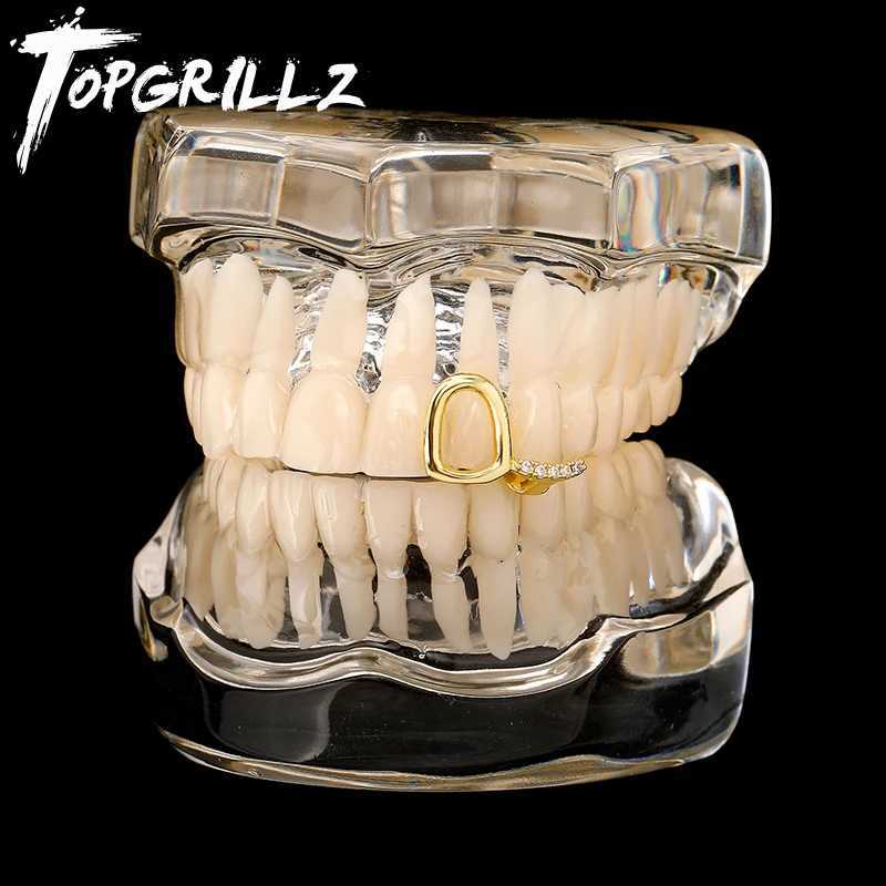 TOPGRILLZ d Out Double Teeth Cs Elegant Teeth Grilz Bracket Fashion Dental Studio Halloween Jewelry Role Playing Decoration W241227