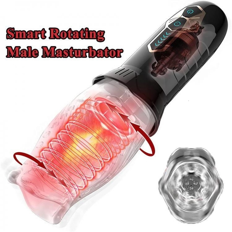 Masturbator Tornado 10 Vibration 5 Rotation Transparant Sleeve Oral Sex Delay Endurance Masturbation Cup Toys 18 w241226
