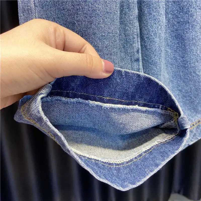 2024 Spring Autumn Girls Fashion Wide Leg Jeans Pants Baby Kids Children Denim Trousers W241227