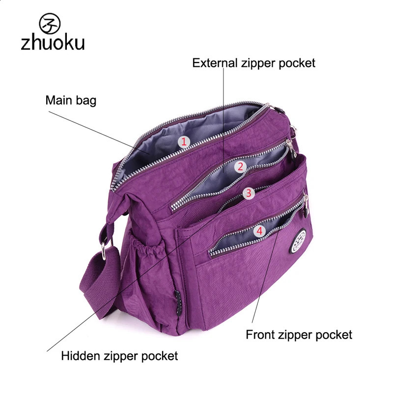 Women Messenger Bags Mini Ladies Nylon Handbags Shoulder Bag For Tote Handbag Bolsas Feminina Crossbody 241225