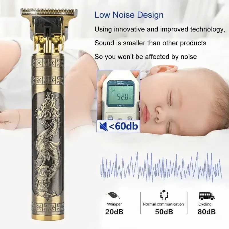 Electric Wireless USB Hair Clipper Professional Beard Trimmer Haircut Grooming Kit Hair Cutting Machine W241227