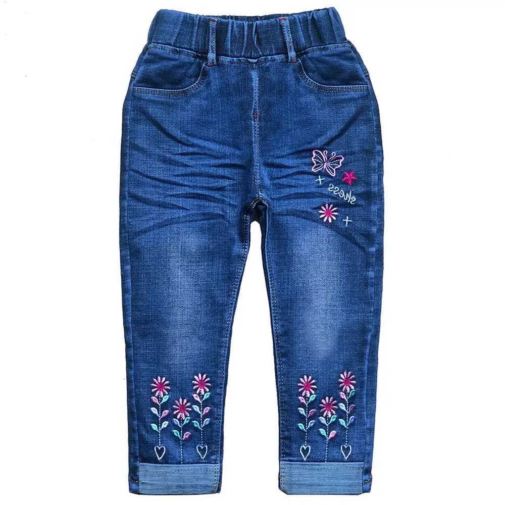 1-12Years Spring Autumn Little Girls Jeans Denim Pants Trousers for Girl W241227