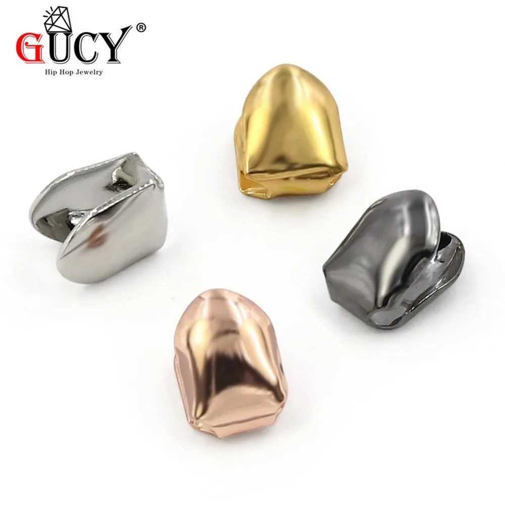 GUCY New Hip Hop Single Tooth Grill C Top and Bottom Grill W241227