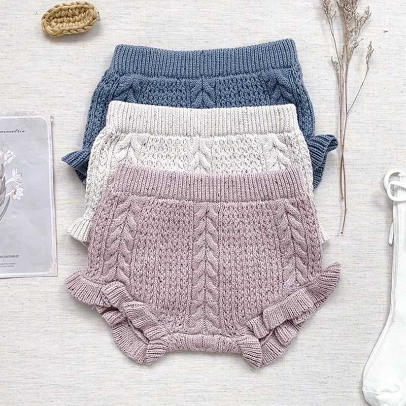 Autumn Winter Kids Baby Boys Girls Knit Short Pants Childrens Clothing Casual Baby Boys Girls Shorts Children Short Pants W241227