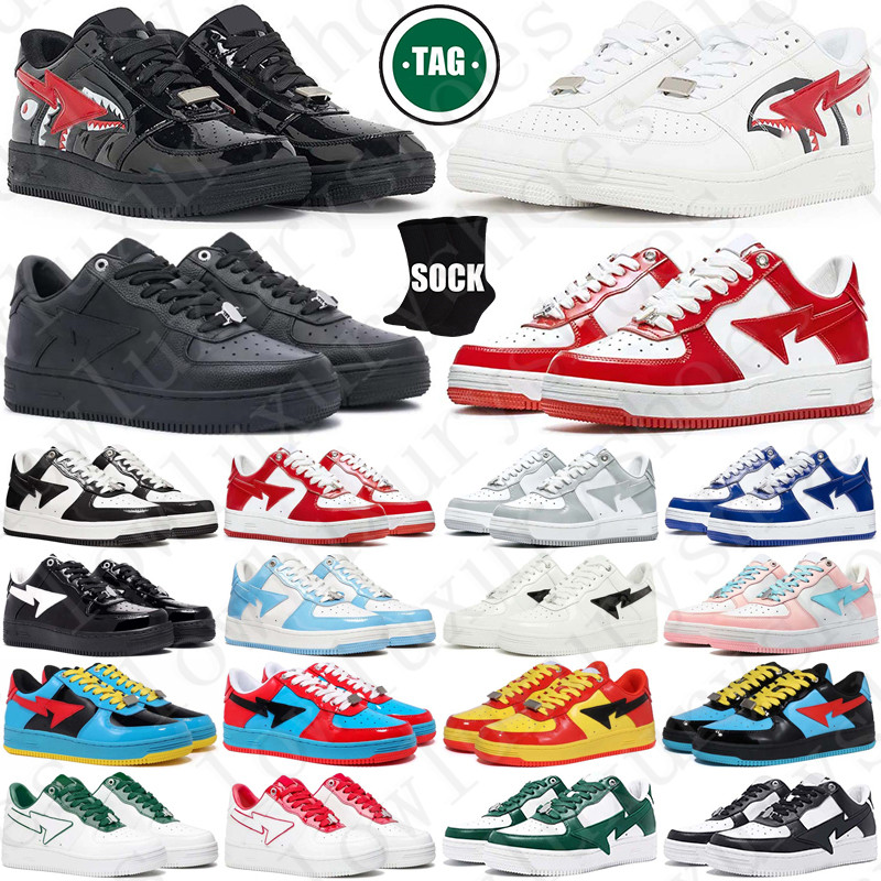 Designer bapeestas sneakers shoes chaussure for mens womens bapeshoe white black men women trainers scarpe Plate-forme casual luxury top