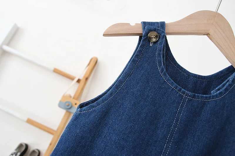 Baby boy jumpsuit childrens casual denim jacket warm jeans bib pants baby winter clothing childrens clothing W241227