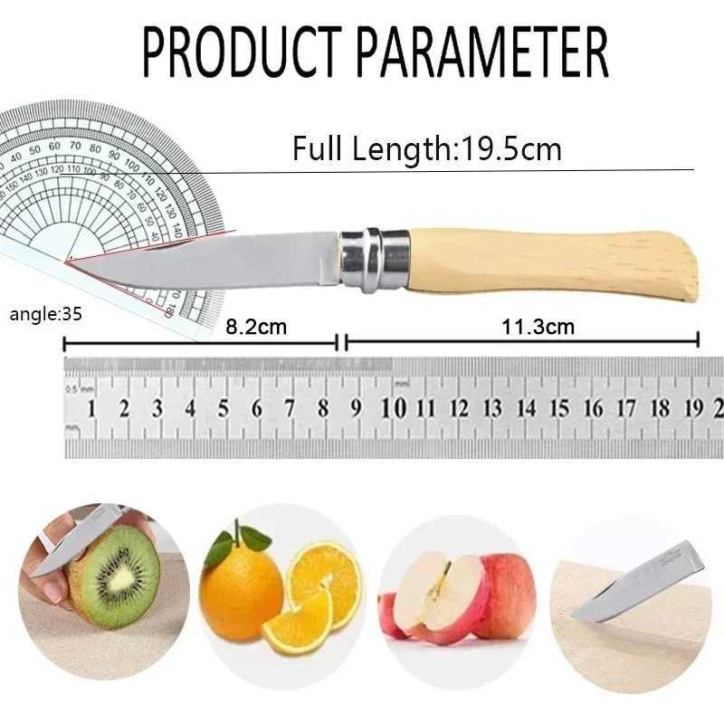 Folding Fruit Knife Outdoor Camping Portable Folding Knife Tool Household Peeling Stainless Steel Sharp Fruit and Vegetable Knife Y241227