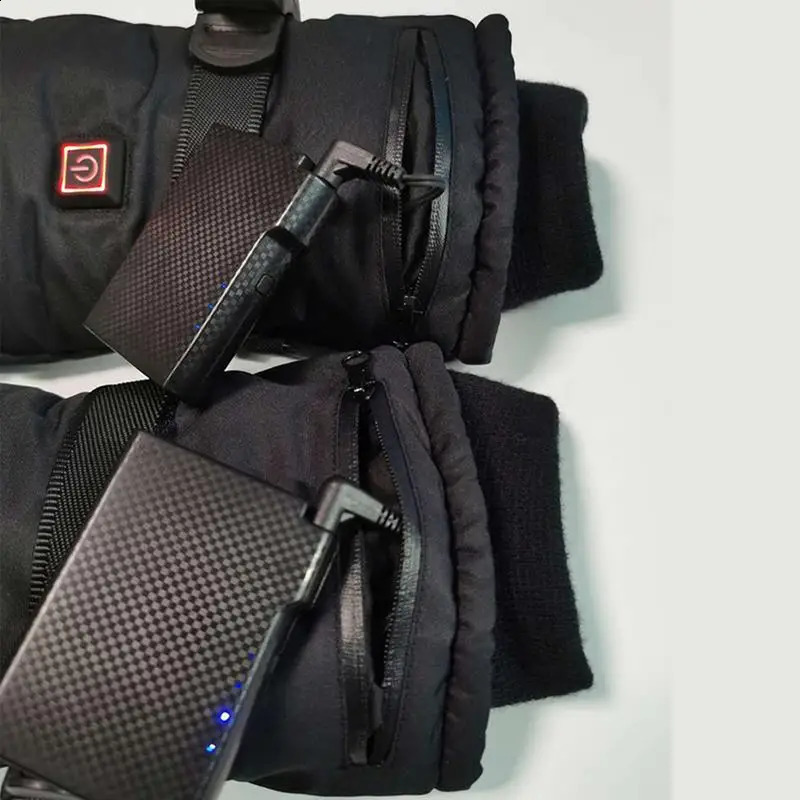 Winter USB Electric Motorcycle Gloves With Rechargeable Battery Men Women Waterproof Heated Thermal For Cycling Gear M/L/XL 241227