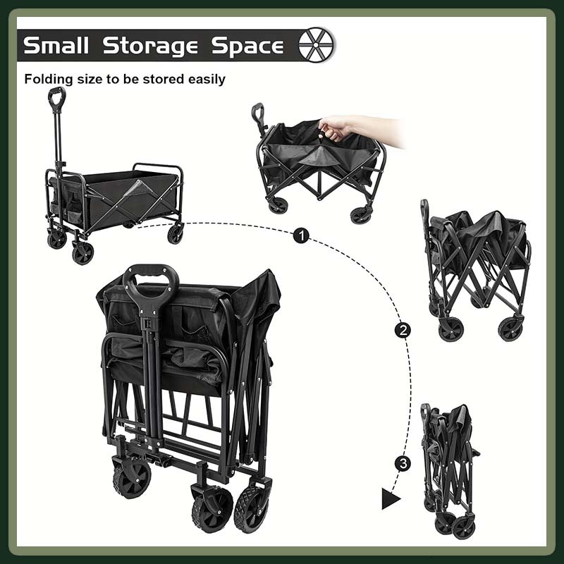 ddmyoutdoor China domestic camping trailer RV small trailer large capacity beach buggy portable heavy-duty Portable folding cart sports cart camping c