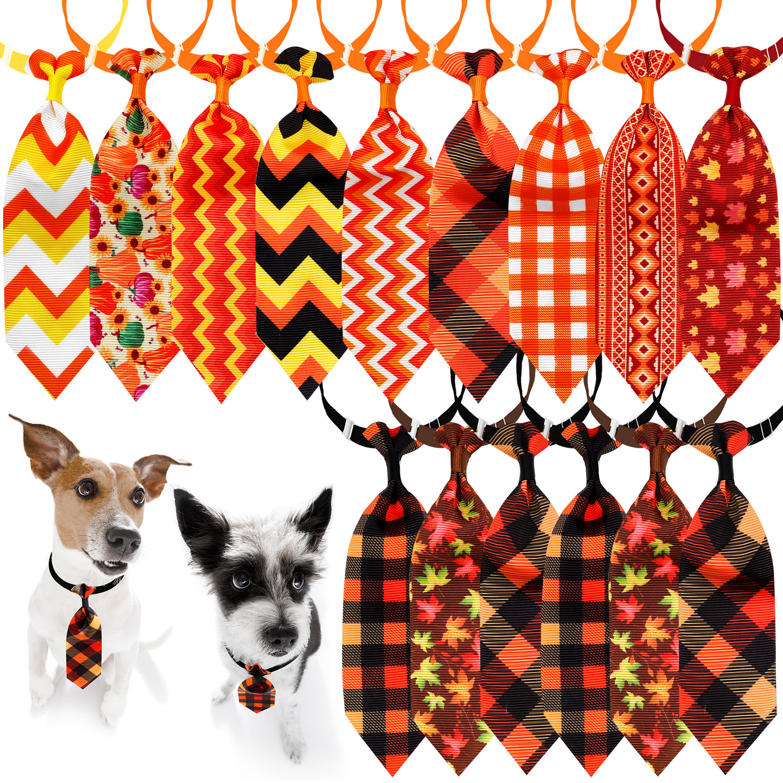 10PCS Adjustable Pet Dog Bow Ties Thanksgiving Day Dog Grooming Accessories Pet Dog Bowties Neckties Pet Supplies For Small Dogs