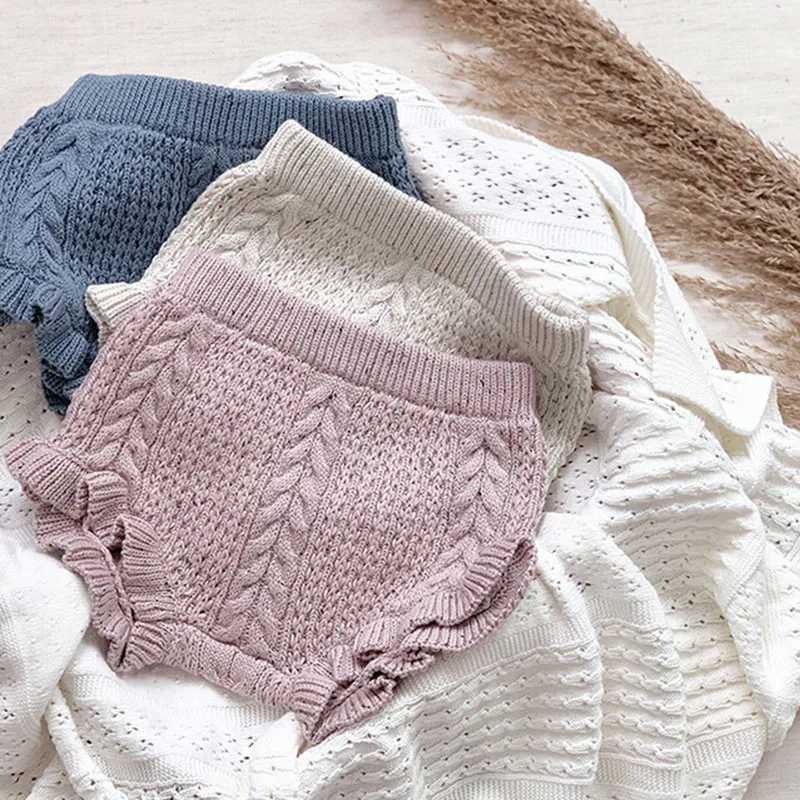 Autumn Winter Kids Baby Boys Girls Knit Short Pants Childrens Clothing Casual Baby Boys Girls Shorts Children Short Pants W241227