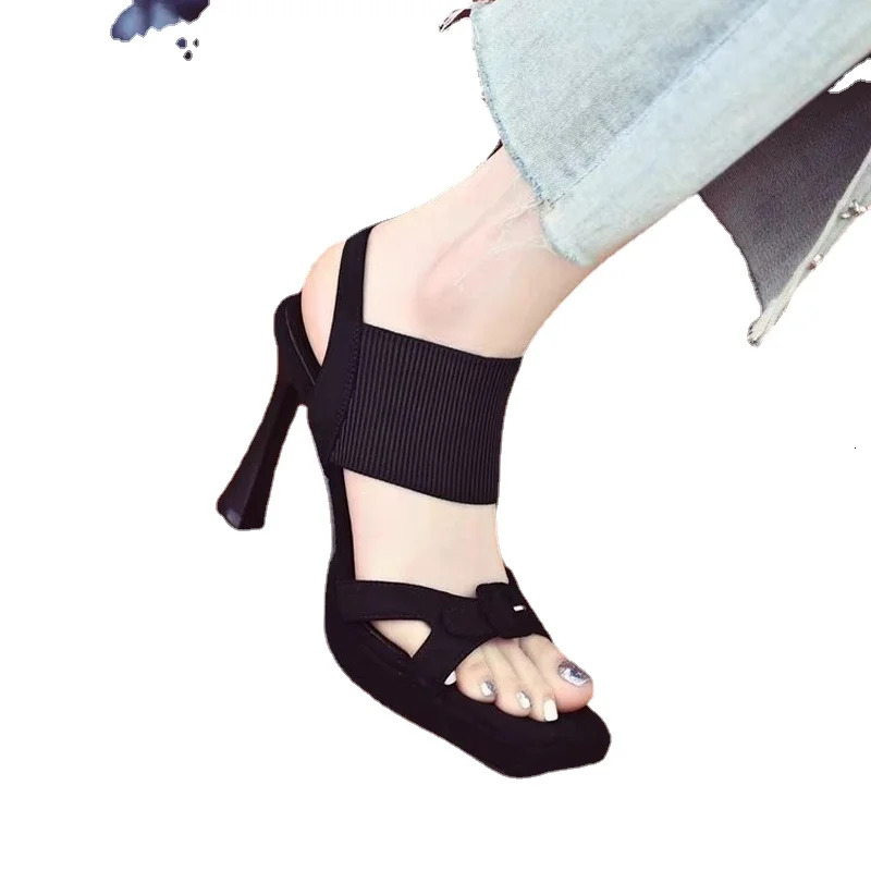 Fashion High Heels Sandals Women Sexy Party Open Toe Pumps Shoes Summer New Slides Dress Slippers Mujer Atillas