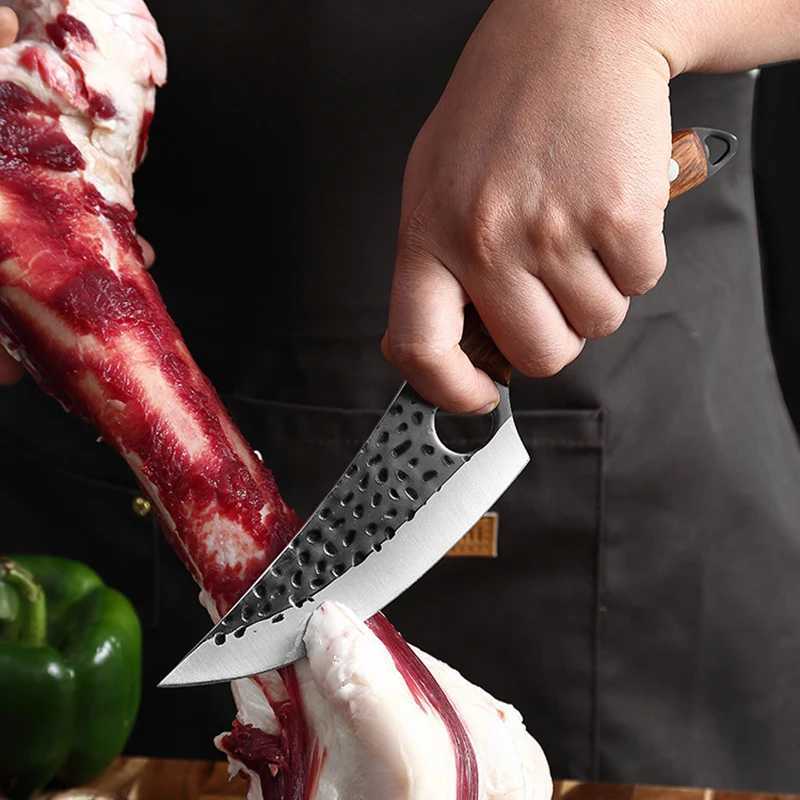 Forged kitchen meat slicer but with sharp knives chefs knife Boning knife practical knives for chopping polishing and fishing Y241227