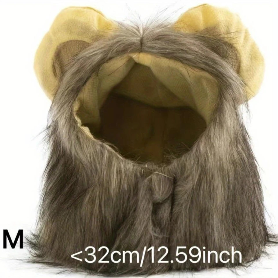 Funny Lion Mane Pet Costume - Soft Cotton Polyester Fits Small To Large Dogs And Cats 241225