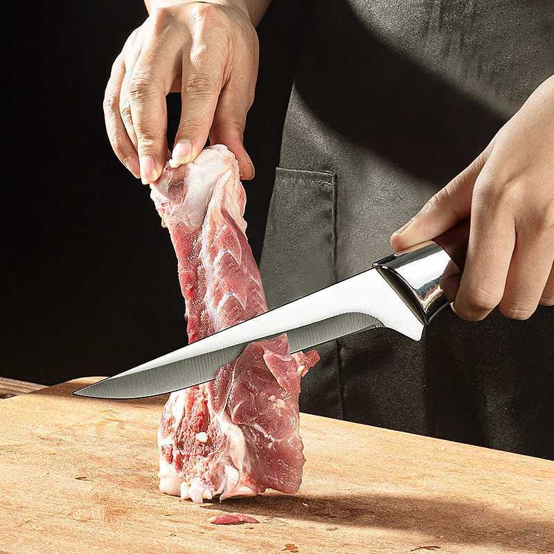 Stainless steel knife kitchen knife pork beef and mutton meat cutting knife chopped fruit vegetable cutting knife Y241227