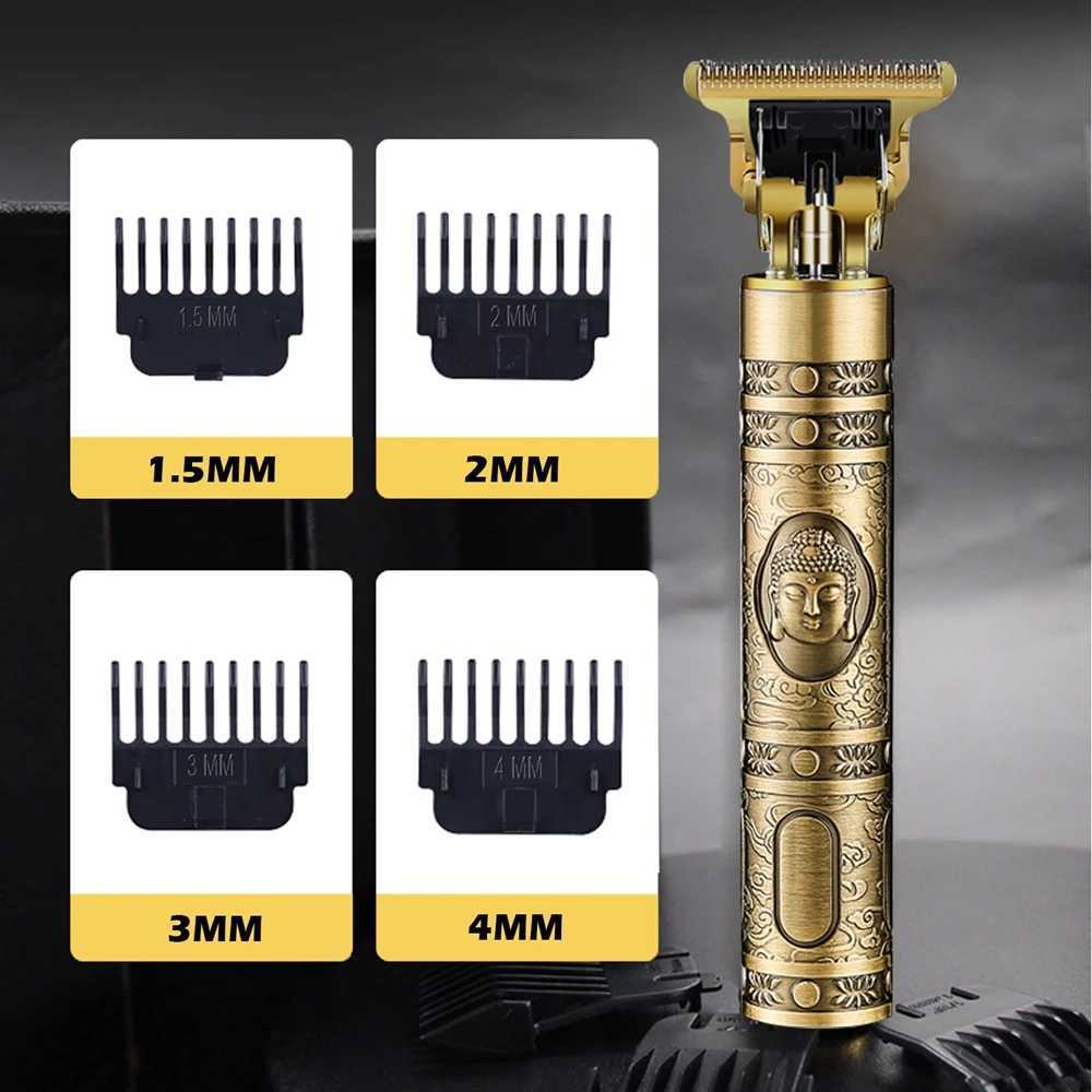 Vintage T9 Electric Hair Cutting Machine Hair Clipper Professional Men Shaver Rechargeable Barber Trimmer for Men Buddha W241227