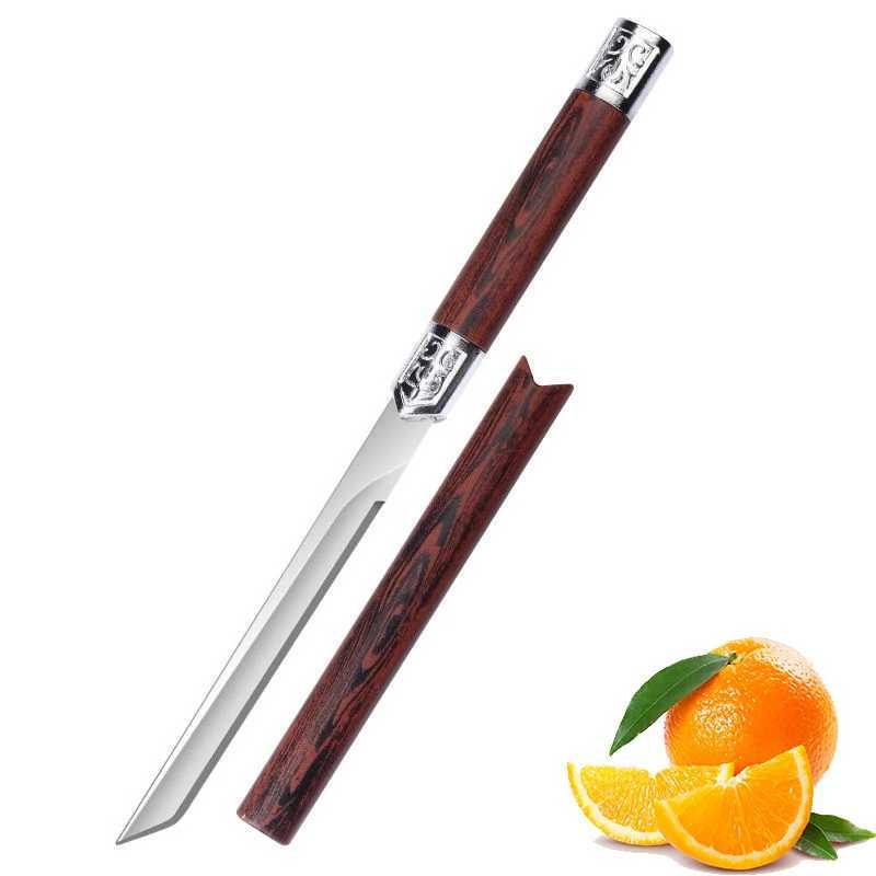 2024 new stainless steel sharp fruit knife barbecue small straight knife high-end portable EDC pocket knife steak knife Y241227