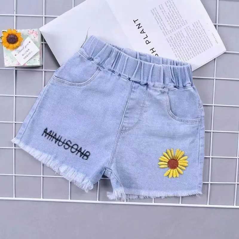 New Girls Denim Shorts Summer Kids Girl Hot Pants Clothing Baby Casual Jean Shorts 4 6 8 10 12 14 Year W241227