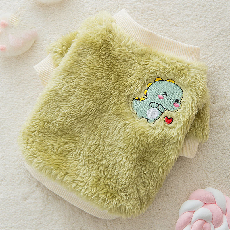 Small Dinosaur Cute Pet Clothes Autumn Teddy corgi Beard Small Dog Puppy Cat Dog Autumn Winter Clothes