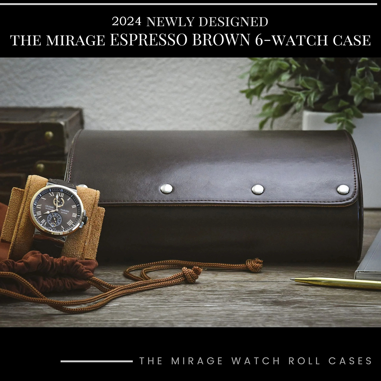 Watch Travel Case 6 Slot Watch Roll Travel Case Organizer Display - PU Leather Watch Case - Watch Organizer for Men Women 241226