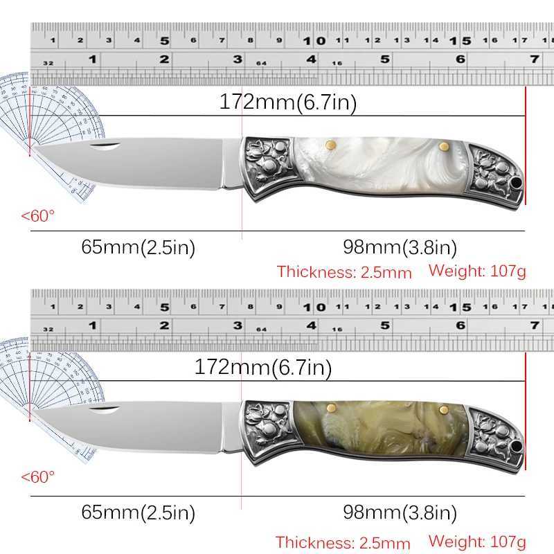 Stainless steel folding practical knife stainless steel folding fruit ingredient knife Y241227