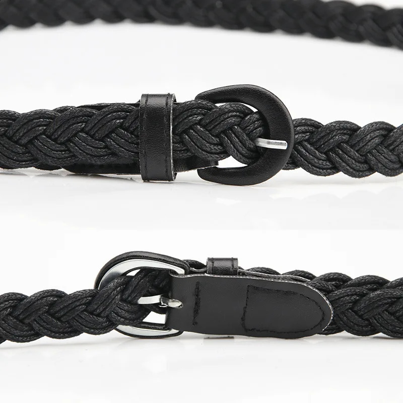 Vintage Wax Rope Belt Hand Knitting Belts for Jeans Retro Wild Fashion Waistbands Student Strap Accessories 241225