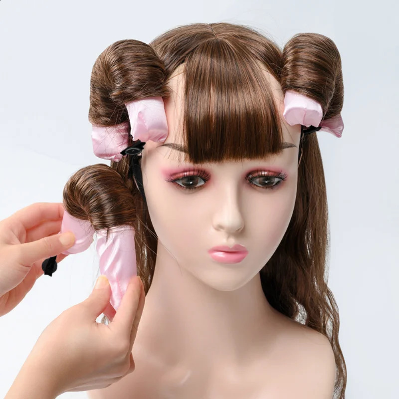 6Pcs Heatless Curg Headband No Heat Silk Curls Rollers Sleeping Lazy Soft Curlers Foam Rod Hair Styg Tools 241226