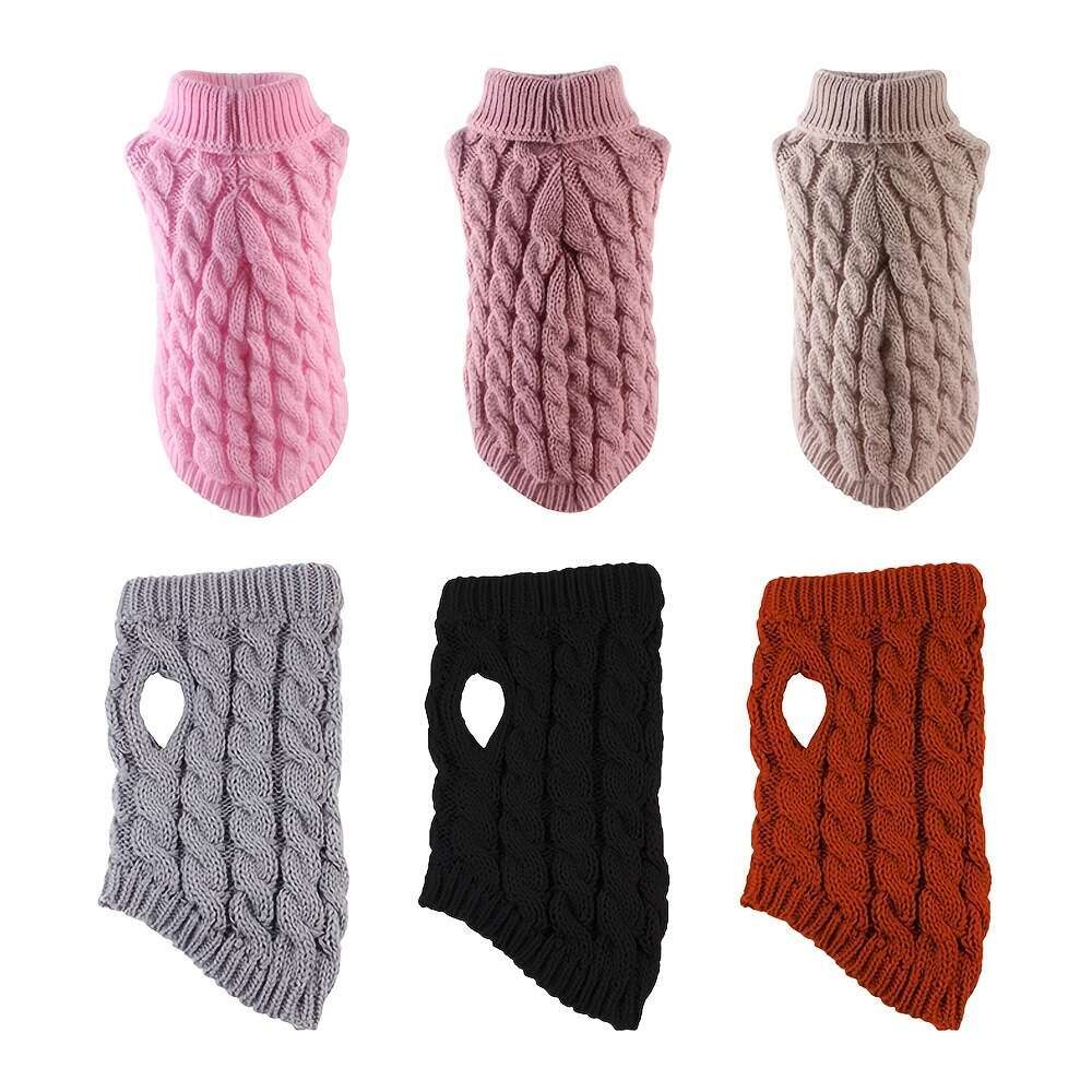 Cozy Knit Pet Sweater Cats & Dogs - Warm Pullover, Ideal for Small to Medium Breeds, hine Washable