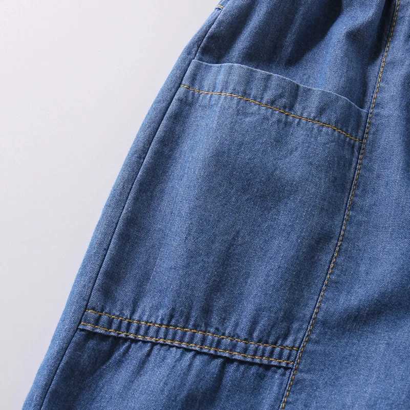 2024 Summer Boys Fashion Versatile Solid Color Combination Double Bag Mosquito proof Pants/Jeans 1-6 Years Old W241227