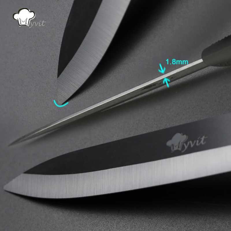 Kitchen Ceramic Knife 3 Paring 5 Slicing Ceramic Knife Black Blade Kitchen Blade Cooking Tool Y241227