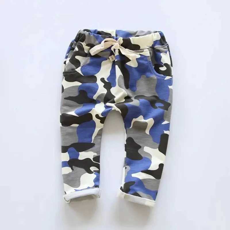 2-6T spring autumn unisex baby kids boys girls Fashion Cartoon Harlan toddler Camouflage pants W241227