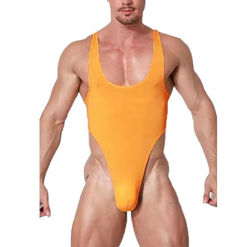 Men Bodysuits Onesies for Adults Man Undershirts Lingerie T-back Gay Jumpsuits Underwear Exotic Playsuits One-piece NightwearXJ241227