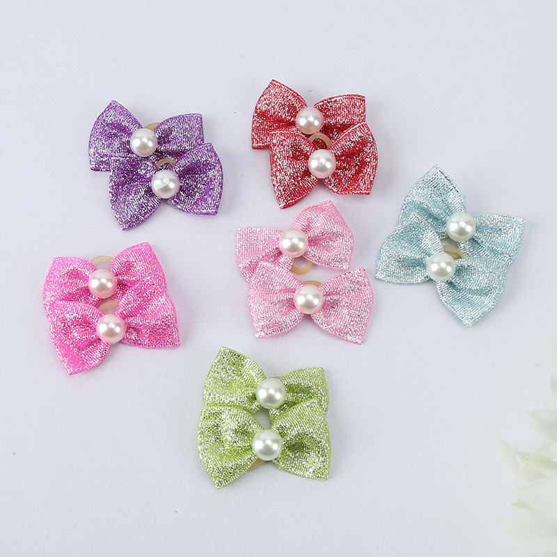 10/20pcs Dog Grooming Hair Bows Dog Bows Mix Colours Small Dog Accessories Dog Hair Rubber Bands Pet Headwear Pet Supplier