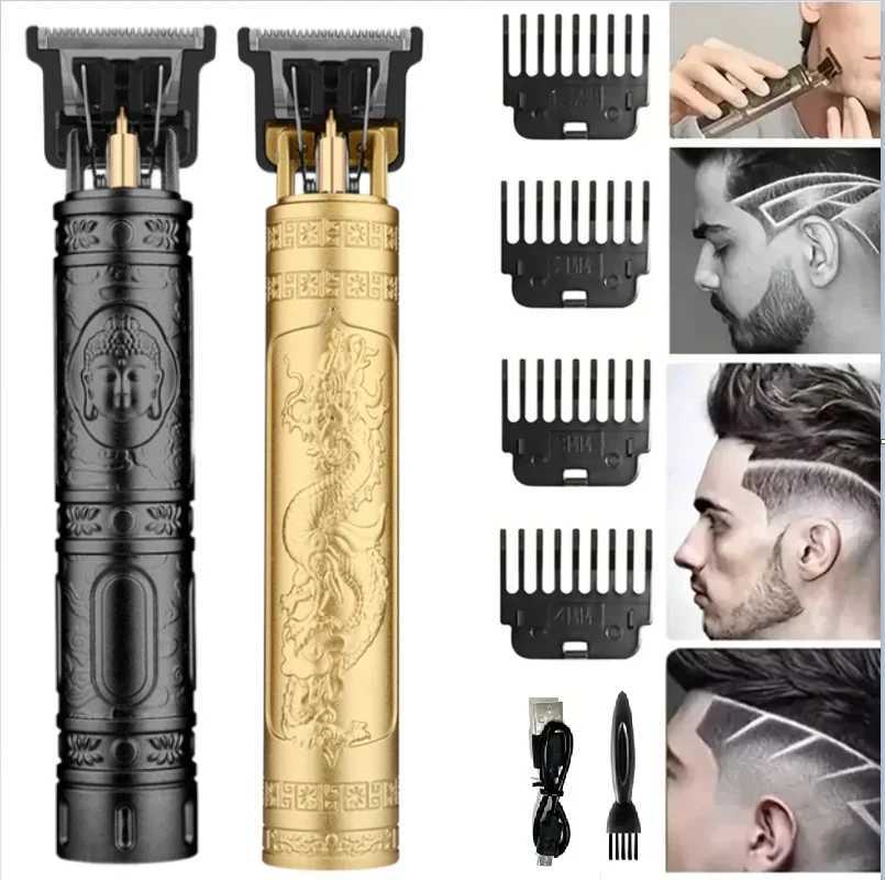 2024 Professional Hair Clipper for Men T9 Electric Hair Cutting Machine Barber Shaver Rechargeable Hair Trimmer Beard Shaving W241227