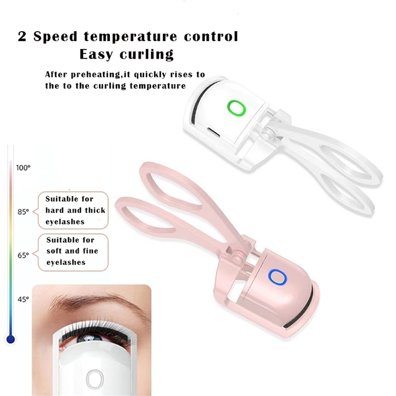 Portable Electric Heated Eyelash Curler Comb Eye Lash Long Lasting Eyelashes Curls Thermal Eyelash Curler Makeup Tools 241226ww