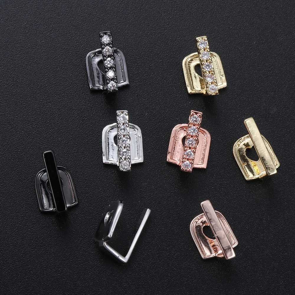 New Hip Hop Gold Teeth Grillz Top Crystal Punk Teeth Cs Cosplay Party Tooth Rper Funny Jewelry Gift Fashion Accories W241227