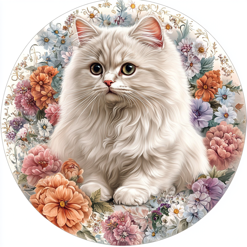 Customizable Circular Aluminum Pet Memorial Decoration - Premium Quality Waterproof Souvenir Tombstone for Cats