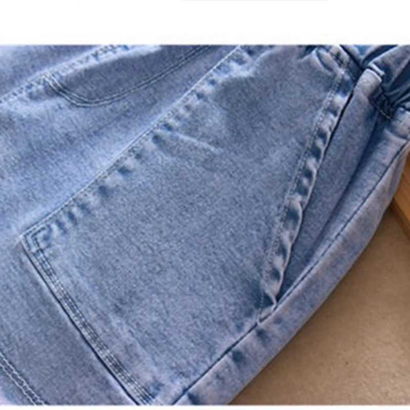 Elastic Waist Toddler Teenage Girl Denim Shorts Street Brief Style Soft Denim Jeans for 3-12Y Kids Summer Beach Shorts W241227