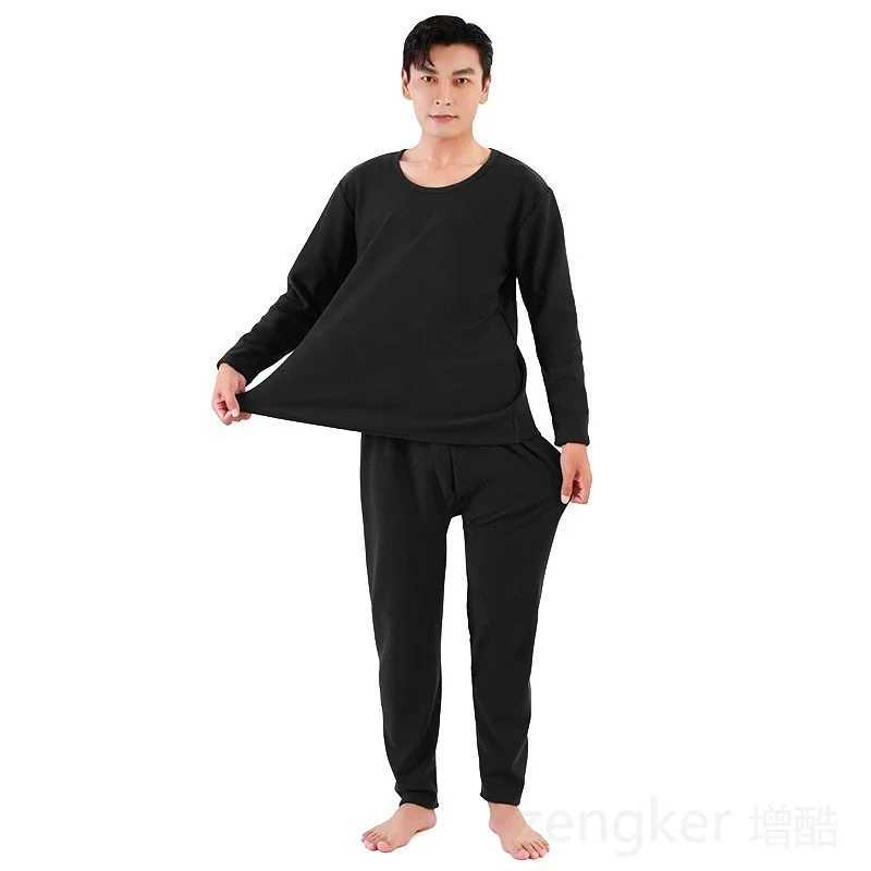 Mens autumn winter new big size high elasticity thermal underwear thickened thermal suit pijamas for men 8XL 9XLXJ241227