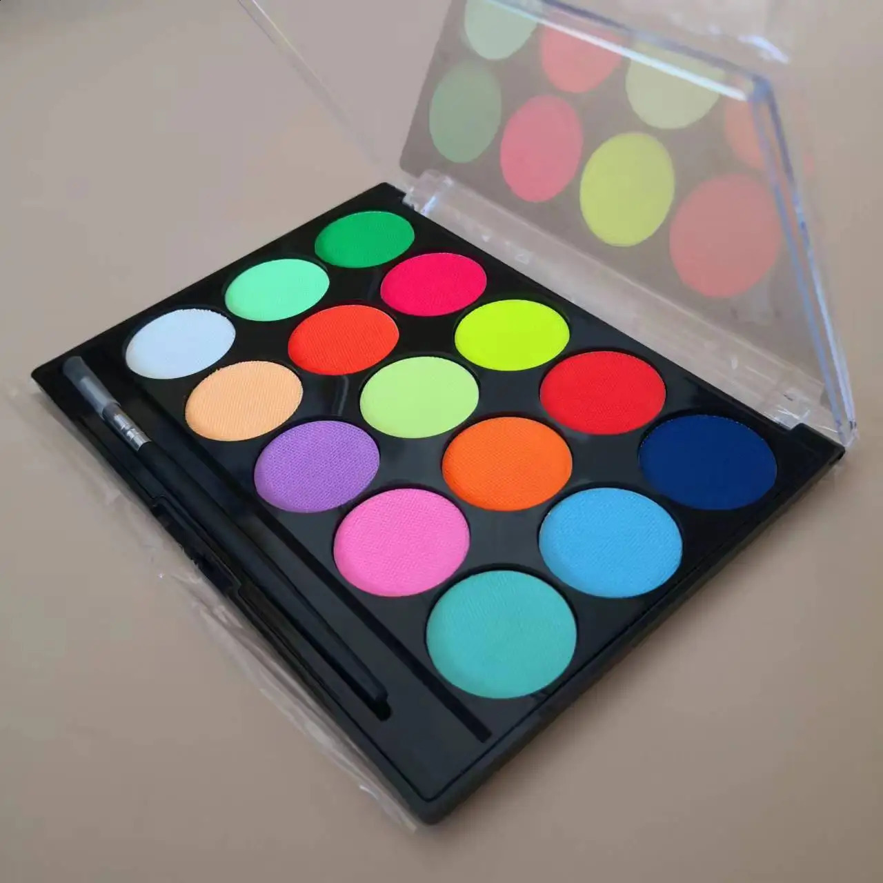 15 Color Water Based Face Body Painting Palette Neon Matte Pastel Aque Wet Eye Liner Kit For Kids Makeup Party 241224