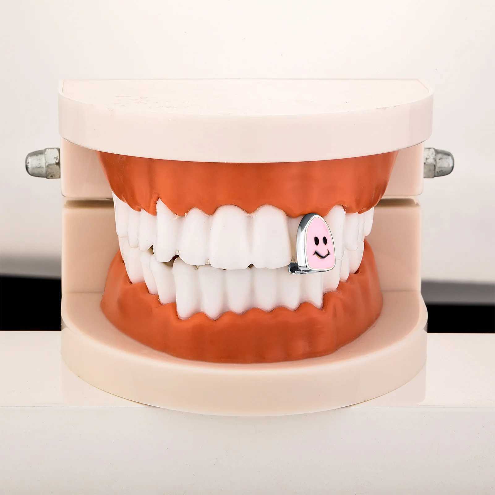 GUCY Hip Hop Single Tooth Grillz C Top Bottom Dental Grill Teeth Cs Halloween Cosplay W241227