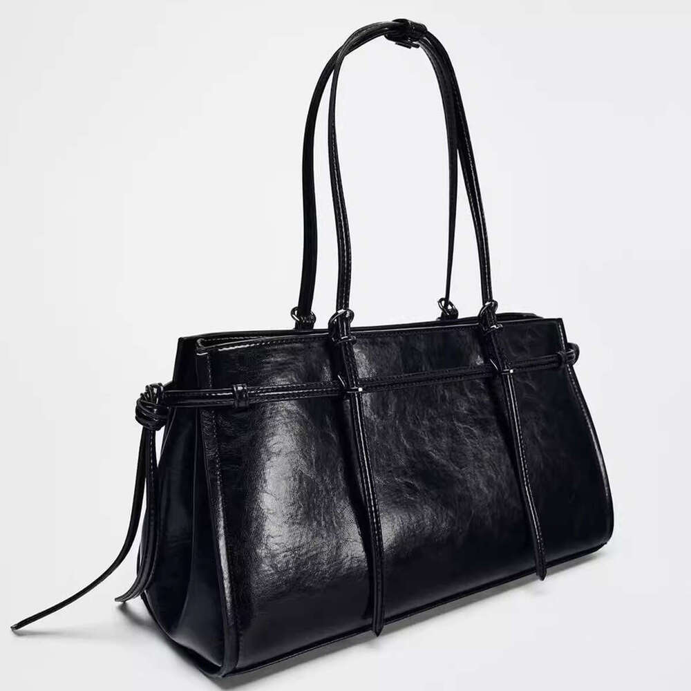 Women's Bags Handbag Large Black Leather Tote Bag Top Handle Women's Handbag Woven Design Shoulder Bags For Women Commuting Shopper Purses