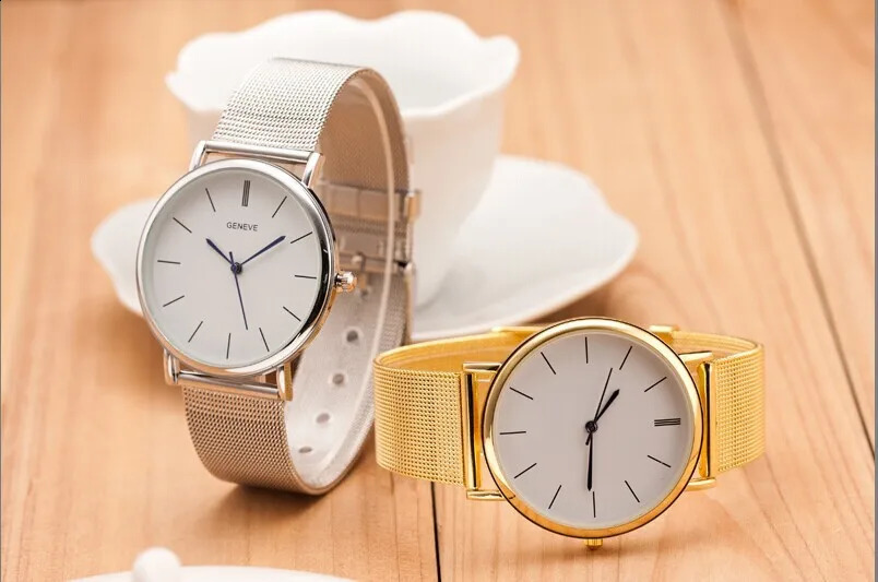 Silver Casual Geneva Quartz Watch Women Stainless Steel Dress Watches For Gift Relogio Feminino Clock 241225